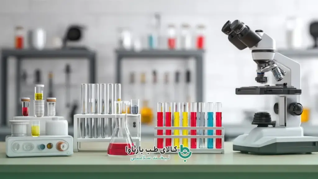 تجهیزات آزمایشگاهی ساده مثل میکروسکوپ، ظرف نمونه گیری، لوله آزمایشگاهی و...